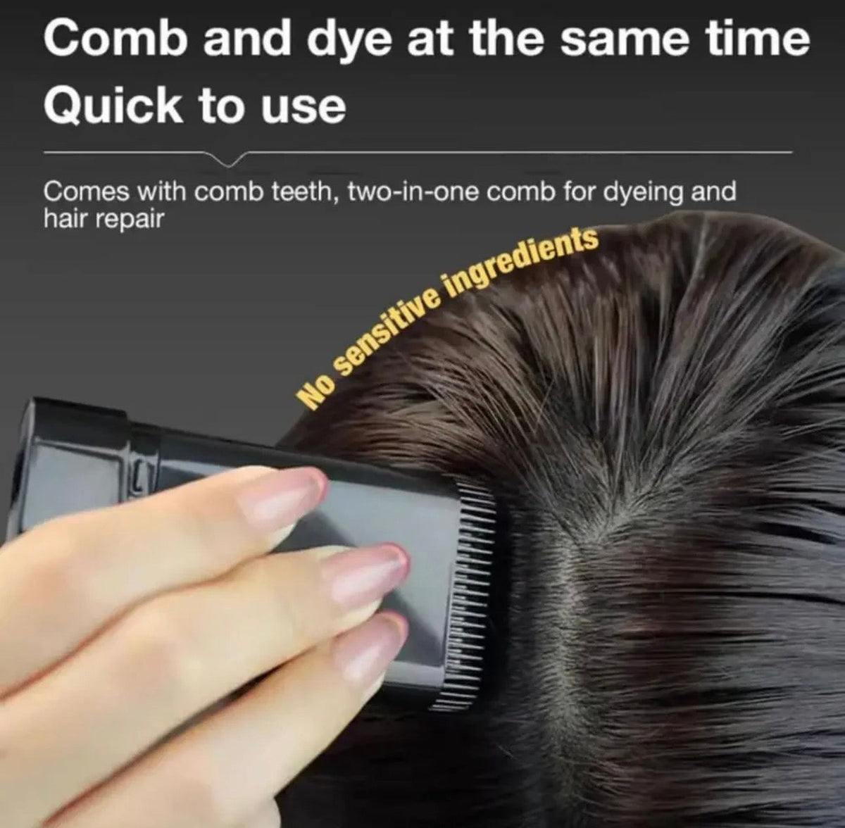 Water And Sweat Proof Hair Comb Dye.