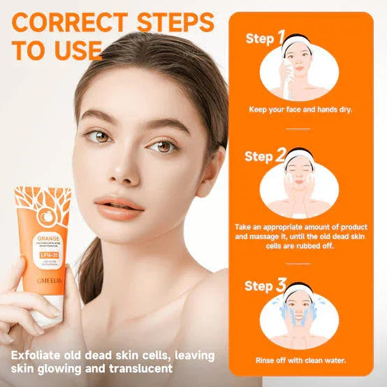 Orange Exfoliating gel (face/body gel)  buy one get 1 free.